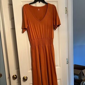 Able Terracotta Midi Dress